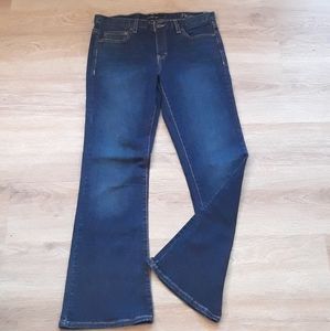 Calvin Klein Mid Rise Dark Wash Flare Leg Jeans Size 10